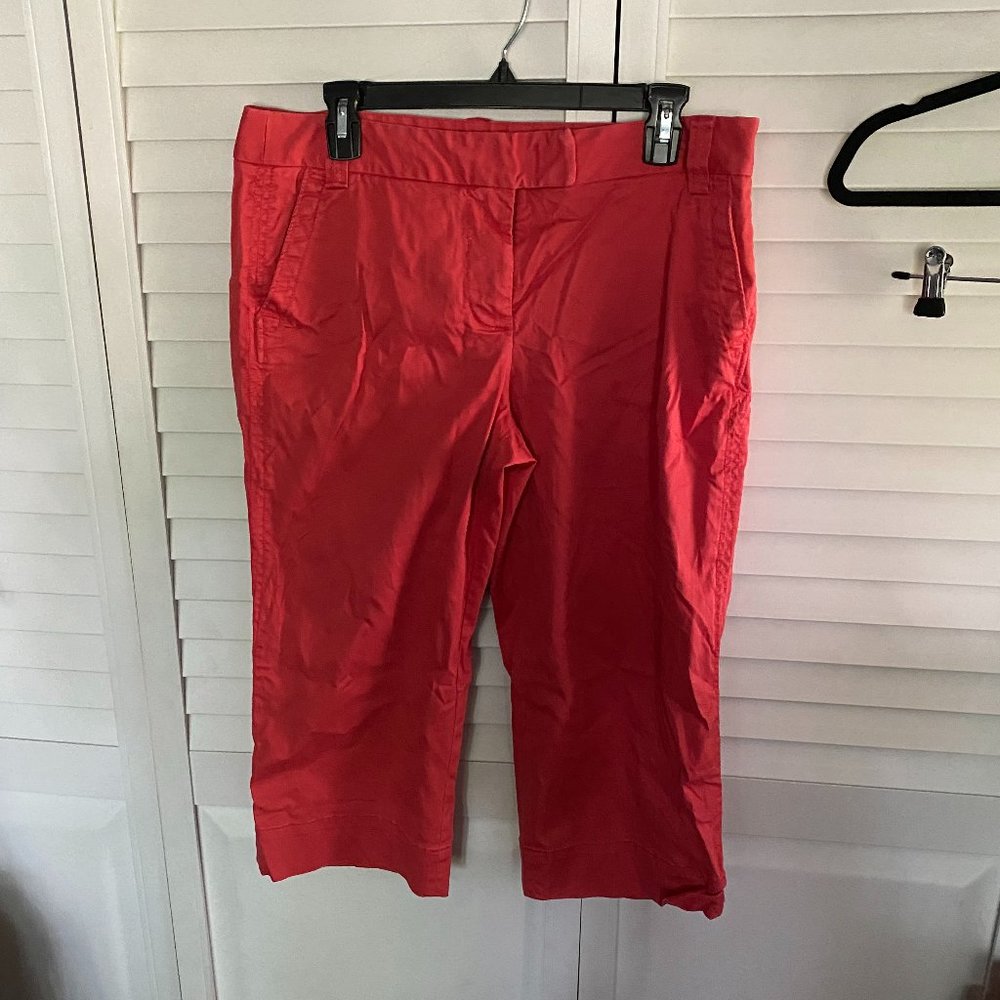 J.Crew cropped salmon chinos, stretch, size 10